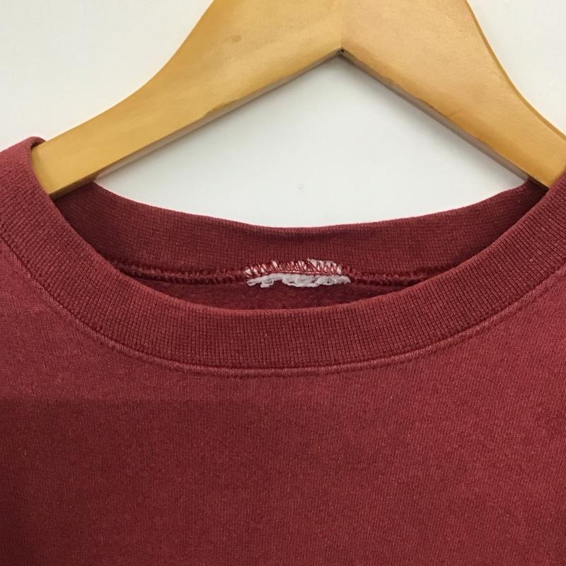 ナイキ NIKE トレーナー 長袖 長袖トレーナー スウェット クルーネック プルオーバー ロゴ、文字 えんじ / ワインレッド /  メンズ USED 古着 中古 10145637