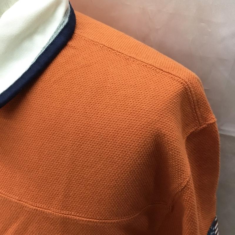 エディーバウアー Eddie Bauer ポロシャツ 半袖 タグ付き M ロゴ、文字 橙 / オレンジ /  メンズ USED 古着 中古 10112866