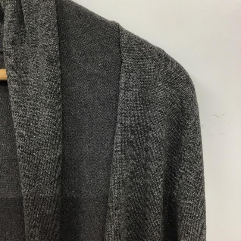 ザラ ZARA カーディガン 長袖 L 無地 チャコールグレー / チャコールグレー /  レディース USED 古着 中古 10138156