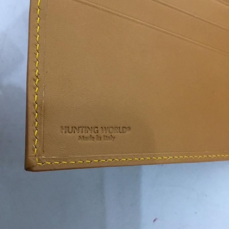 ハンティングワールド Hunting World 財布 二つ折り 箱有 ワンポイント カーキ / カーキ / X 茶 / ブラウン /  メンズ USED 古着 中古 10136339