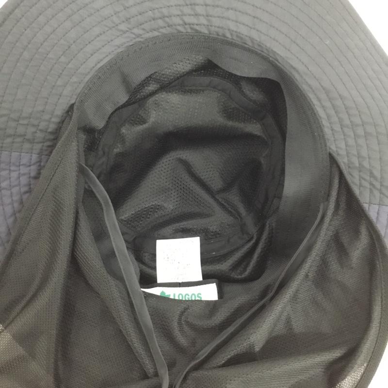 ロゴス LOGOS 帽子 ハット LS9NW04 2WAYハット 58cm ロゴ、文字 黒 / ブラック / X 紺 / ネイビー /  メンズ USED 古着 中古 10149445