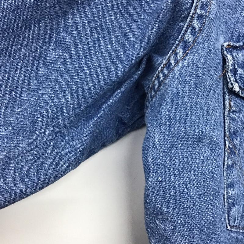 ラングラー Wrangler シャツ、ブラウス 長袖 長袖シャツ 無地シャツ カラーシャツ デニムシャツ usa製 90s 無地 インディゴ / インディゴ /  メンズ USED 古着 中古 10141507