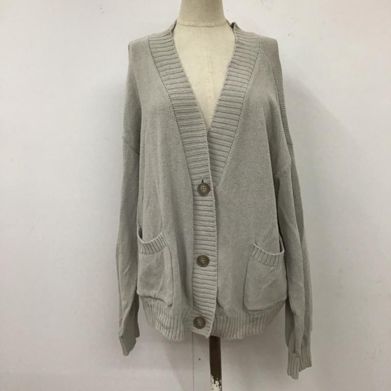 サマンサモスモス Samansa Mos2 カーディガン 長袖 1607444 Vネック FREE 無地 灰 / グレー /  レディース USED 古着 中古 10118791