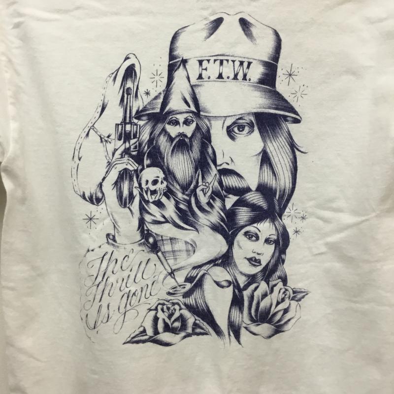 ファクト fuct Tシャツ 半袖 FUCTxMR,CARTOONデザインTシャツ S キャラクター 白 / ホワイト / X 紺 / ネイビー /  メンズ USED 古着 中古 10130860