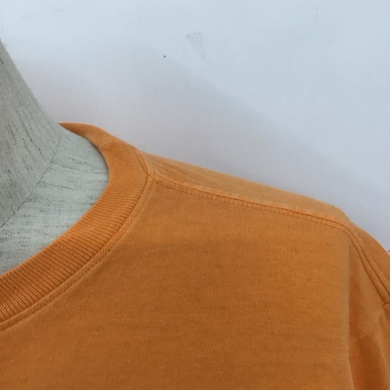 ザノースフェイス THE NORTH FACE カットソー 長袖 長袖カットソー プリントカットソー クルーネック M ロゴ、文字 橙 / オレンジ /  メンズ USED 古着 中古 10124891