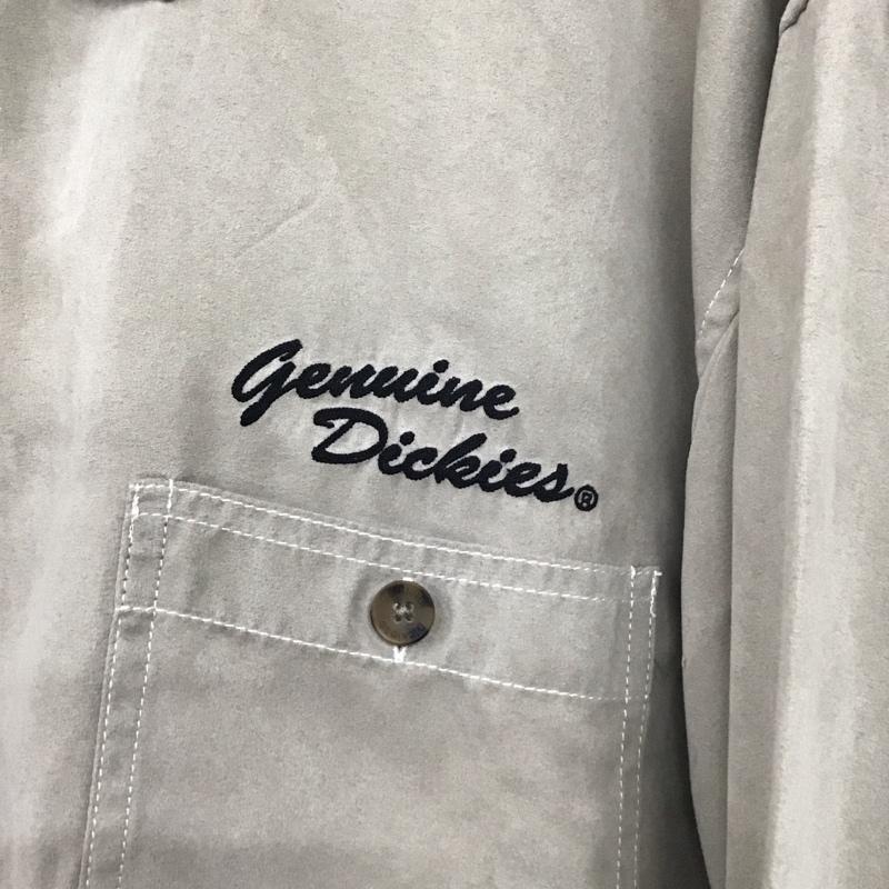 ディッキーズ Dickies シャツ、ブラウス 長袖 長袖シャツ 刺繍シャツ カラーシャツ XL ロゴ、文字 ベージュ / ベージュ /  メンズ USED 古着 中古 10130636