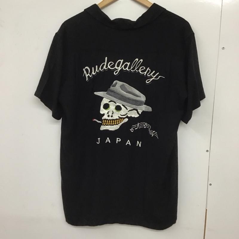 ルードギャラリー RUDE GALLERY シャツ、ブラウス 半袖 半袖シャツ 刺繍シャツ ポケットシャツ 3 ロゴ、文字 黒 / ブラック /  メンズ USED 古着 中古 10129452