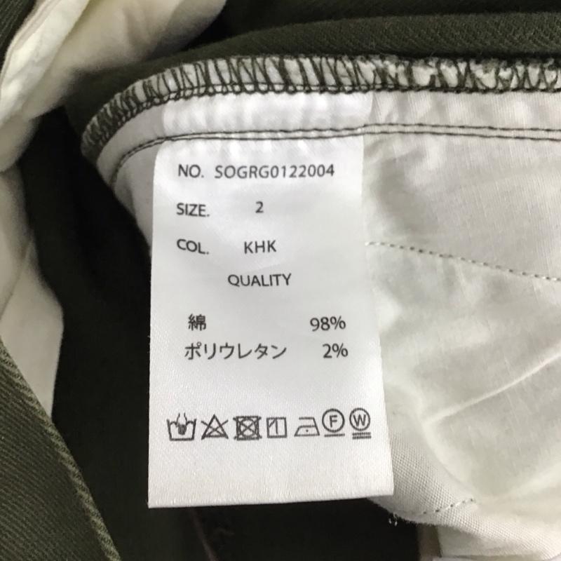 ソエルテ soerte パンツ ワークパンツ、ペインターパンツ sogrg0122004 ワイドストレート ミリタリー カーゴパンツ 2 無地 カーキ / カーキ /  メンズ USED 古着 中古 10147883