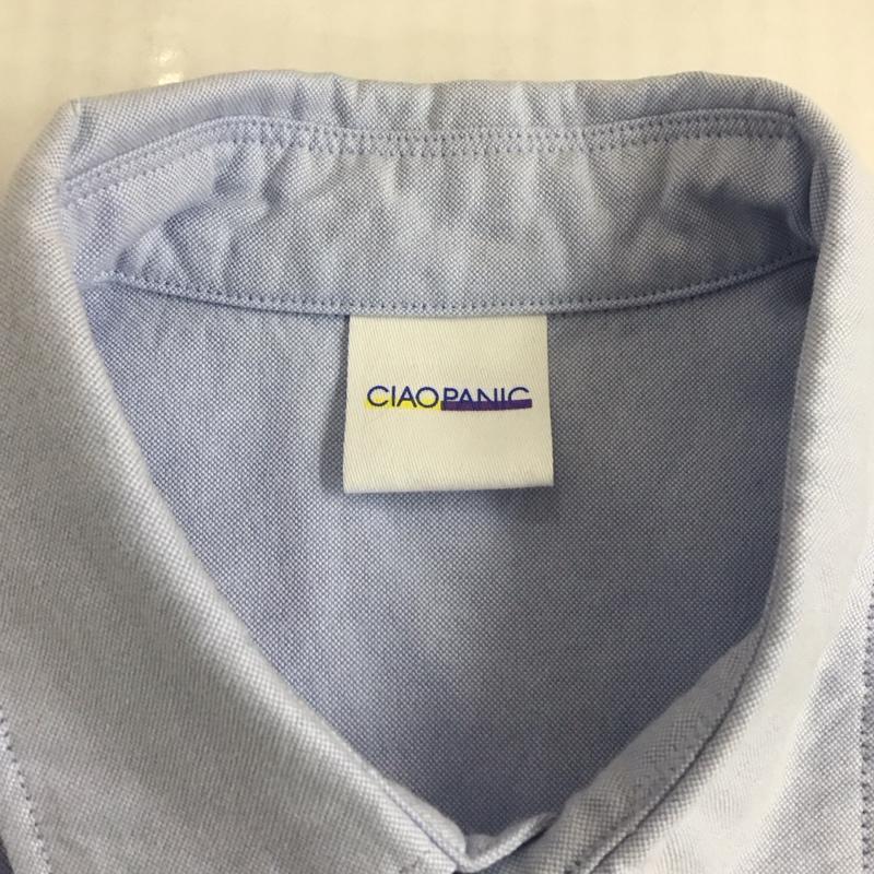 チャオパニック CIAOPANIC シャツ、ブラウス 長袖 長袖シャツ カラーシャツ ポケットシャツ 長袖カットソー L 無地 水色 / ライトブルー /  メンズ USED 古着 中古 10112984