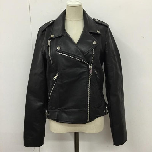 ザラ ZARA ジャケット、上着 ジャンパー、ブルゾン ライダースジャケット ジップアップジャケット アウター カラージャケット S 無地 黒 / ブラック /  レディース USED 古着 中古 10110107