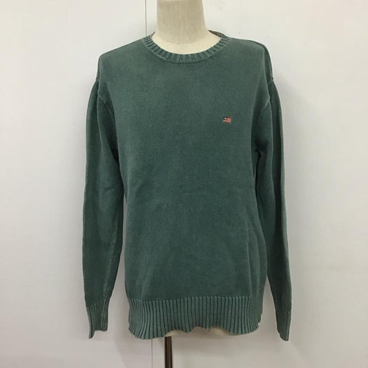 ポロジーンズ Polo Jeans Co. ニット、セーター 長袖 KR-MJ-CM2014 コットンニット S ワンポイント 緑 / グリーン /  メンズ USED 古着 中古 10110845