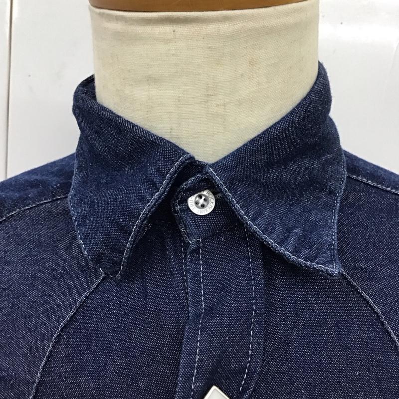 ロックマウント ランチウェア Rockmount Ranch Wear シャツ、ブラウス 長袖 デニムシャツ ウエスタンシャツ 無地 インディゴ / インディゴ /  メンズ USED 古着 中古 10115265