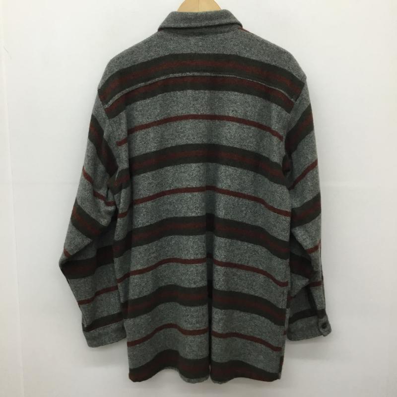 リーバイス Levi s シャツ、ブラウス 長袖 54762-59 90s L ボーダー柄 緑 / グリーン / X 橙 / オレンジ /  メンズ USED 古着 中古 10143569