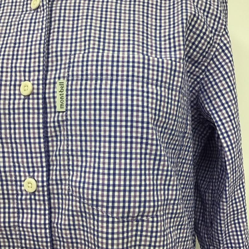 モンベル mont-bell シャツ、ブラウス 長袖 ボタンダウンシャツ M チェック マルチカラー / マルチカラー /  レディース USED 古着 中古 10121166