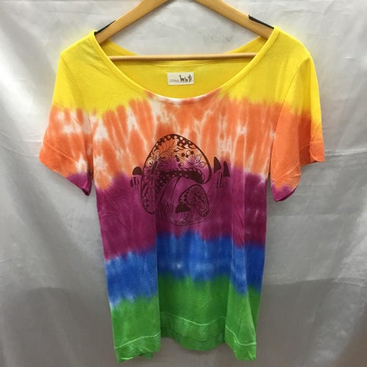 チチカカ TITICACA Tシャツ 半袖 半袖カットソー プリントTシャツ クルーネックカットソー FREE プリント マルチカラー / マルチカラー /  レディース USED 古着 中古 10113316