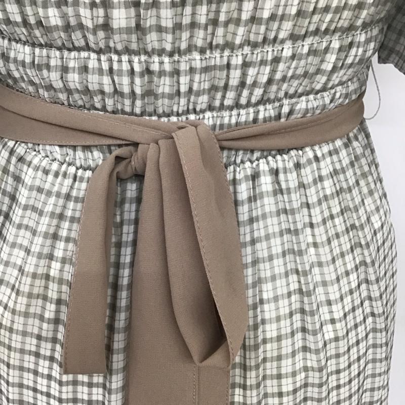 ナイスクラップ NICE CLAUP ワンピース ロングスカート 半袖ワンピース ロングワンピース シフォン フレアスカート ギンガムチェックワンピース FREE チェック マルチカラー / マルチカラー /  レディース USED 古着 中古 10108466