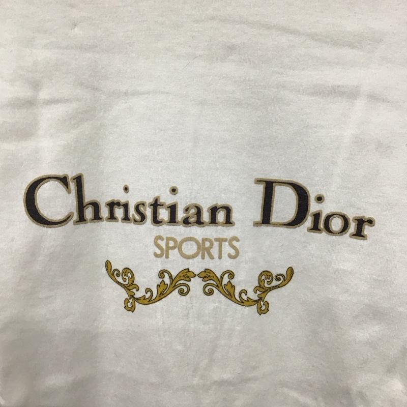 クリスチャンディオール Christian Dior Tシャツ 半袖 半袖カットソー プリントTシャツ クルーネックカットソー M プリント 白 / ホワイト /  メンズ USED 古着 中古 10144951