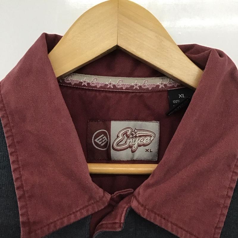 エニーチェ enyce ポロシャツ 長袖 長袖ポロシャツ 長袖カットソー カラーシャツ XL ロゴ、文字 マルチカラー / マルチカラー /  メンズ USED 古着 中古 10148683