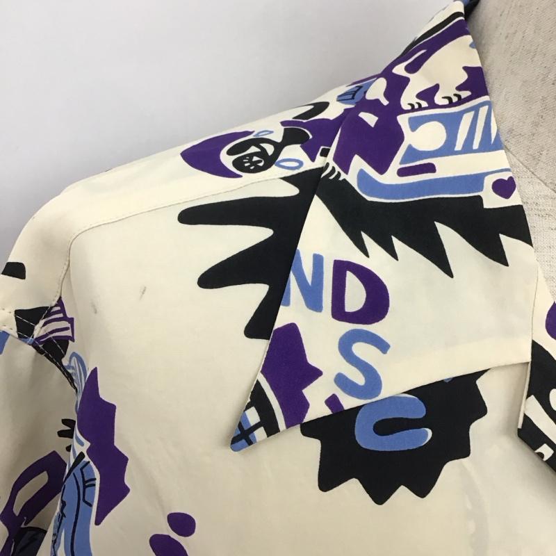 ビッグジョン Big John シャツ、ブラウス 半袖 MS02KADS 70周年 200枚限定 アロハシャツ ハワイアンシャツ 半袖シャツ L プリント ベージュ / ベージュ /  メンズ USED 古着 中古 10106768