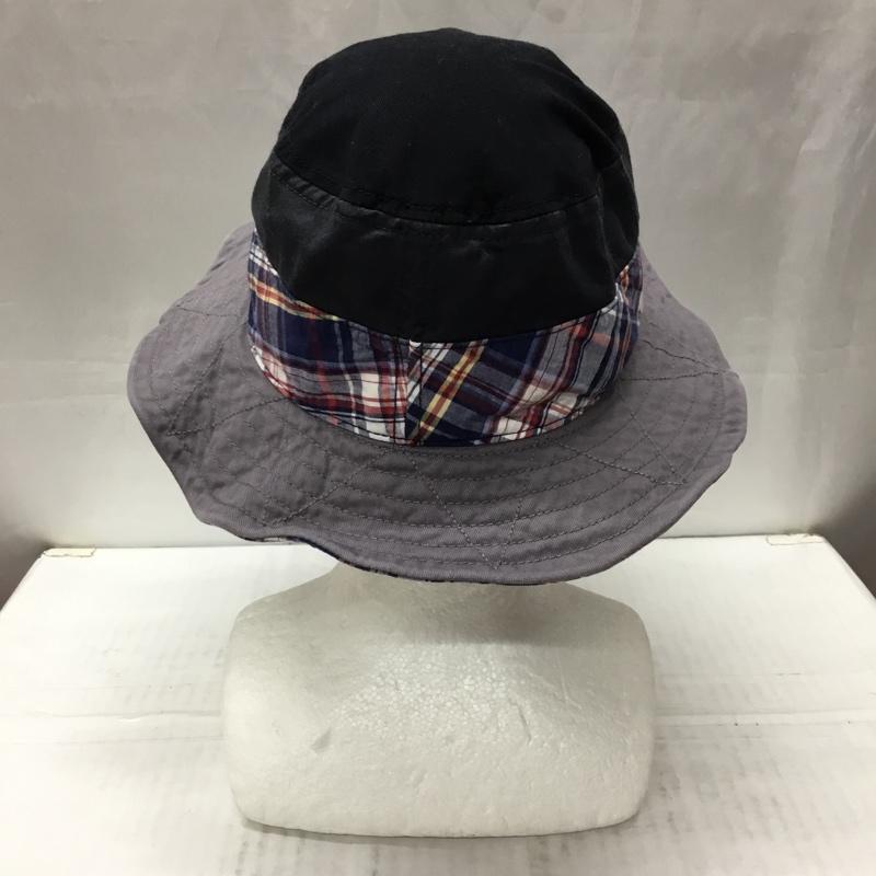 コロンビア Columbia 帽子 ハット 119 PU5036 チェック アウトドア ロゴ、文字 紺 / ネイビー /  メンズ USED 古着 中古 10109217