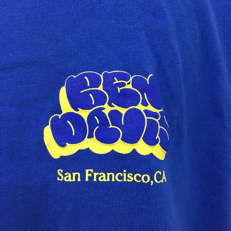 ベンデイビス BEN DAVIS Tシャツ 半袖 C-23580923 クルーネック バックプリント XL ロゴ、文字 青 / ブルー /  メンズ USED 古着 中古 10119847