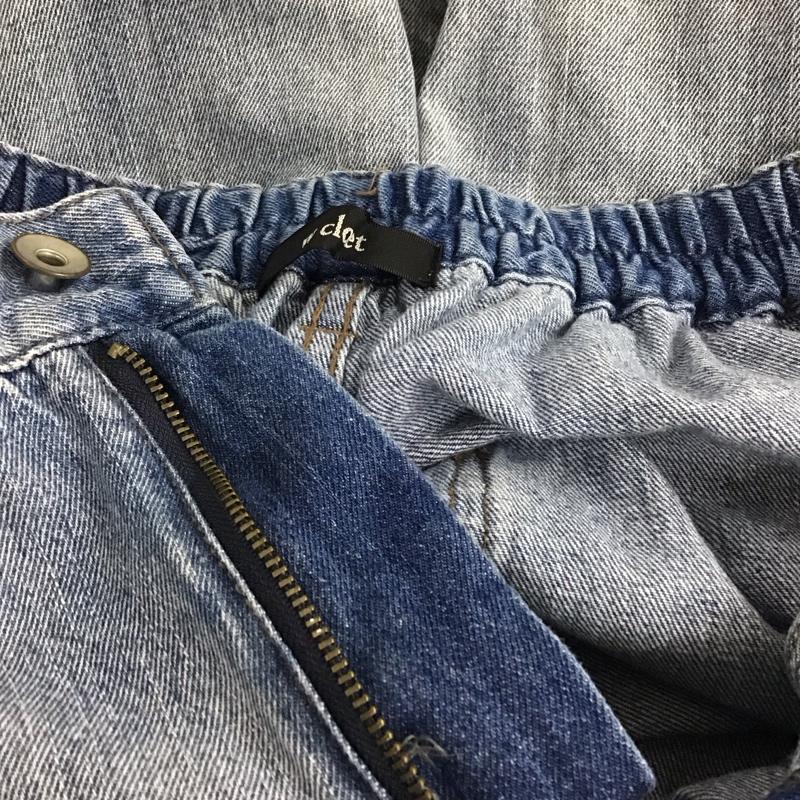 ダブルクローゼット w closet パンツ デニム、ジーンズ FREE 無地 水色 / ライトブルー /  レディース USED 古着 中古 10139599