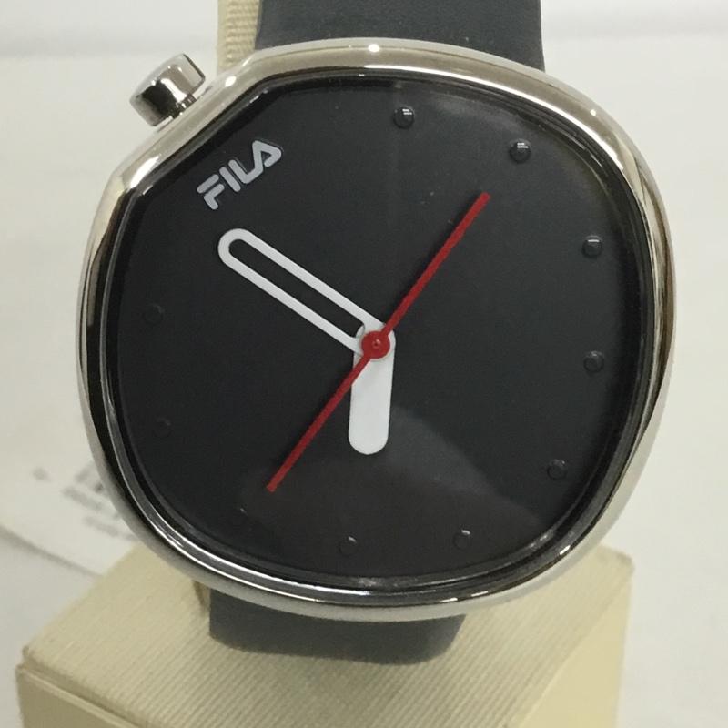 フィラ FILA 腕時計 アナログ（クォーツ式） 38-162 レザーベルト ロゴ、文字 灰 / グレー /  レディース USED 古着 中古 10134963