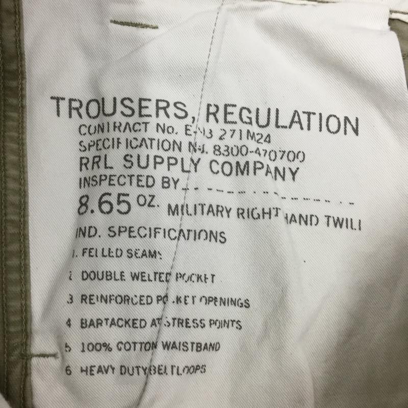 ダブルアールエル RRL パンツ チノパン チノパン カジュアルパンツ ワイドパンツ ストレートパンツ ダメージ加工 34 無地 ベージュ / ベージュ /  メンズ USED 古着 中古 10114838