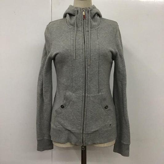 トミーヒルフィガー TOMMY HILFIGER パーカー 長袖 ジップアップパーカー 長袖パーカー フード付きパーカー 0 灰 / グレー /  レディース USED 古着 中古 10119437