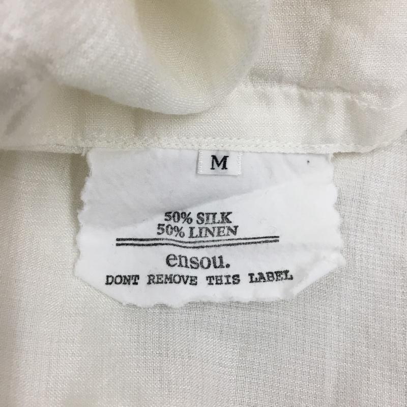 エンソウ ensou シャツ、ブラウス 長袖 長袖シャツ カジュアルシャツ カラーシャツ ビーズ M  オフホワイト / オフホワイト /  メンズ USED 古着 中古 10111336