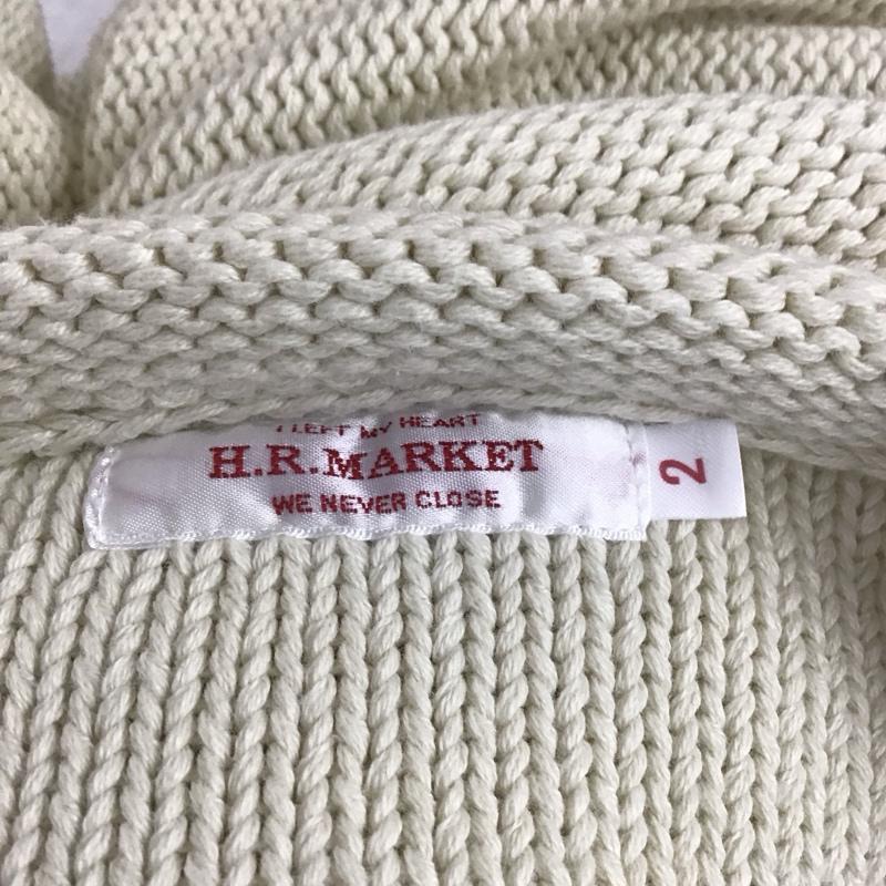 ハリウッドランチマーケット HRMARKET ニット、セーター 長袖 M 無地 白 / ホワイト /  レディース USED 古着 中古 10121489