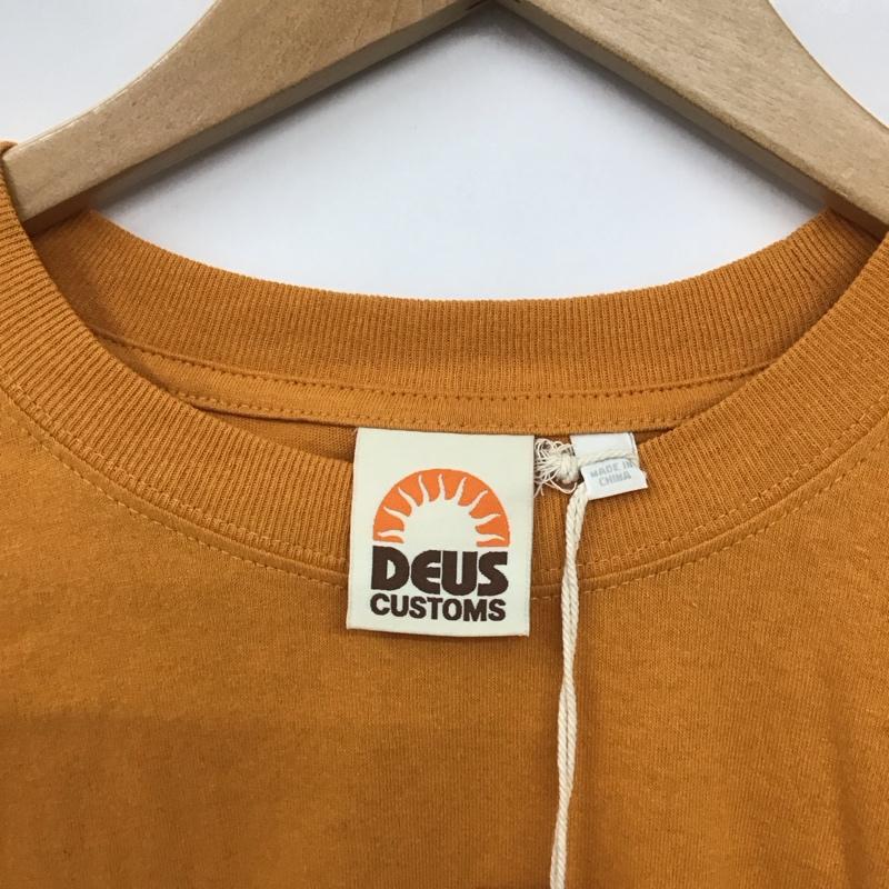 デウスエクスマキナ DEUS EX MACHINA Tシャツ 半袖 dmp238715b 半袖Tシャツ プリントTシャツ M プリント 橙 / オレンジ /  メンズ USED 古着 中古 10130741
