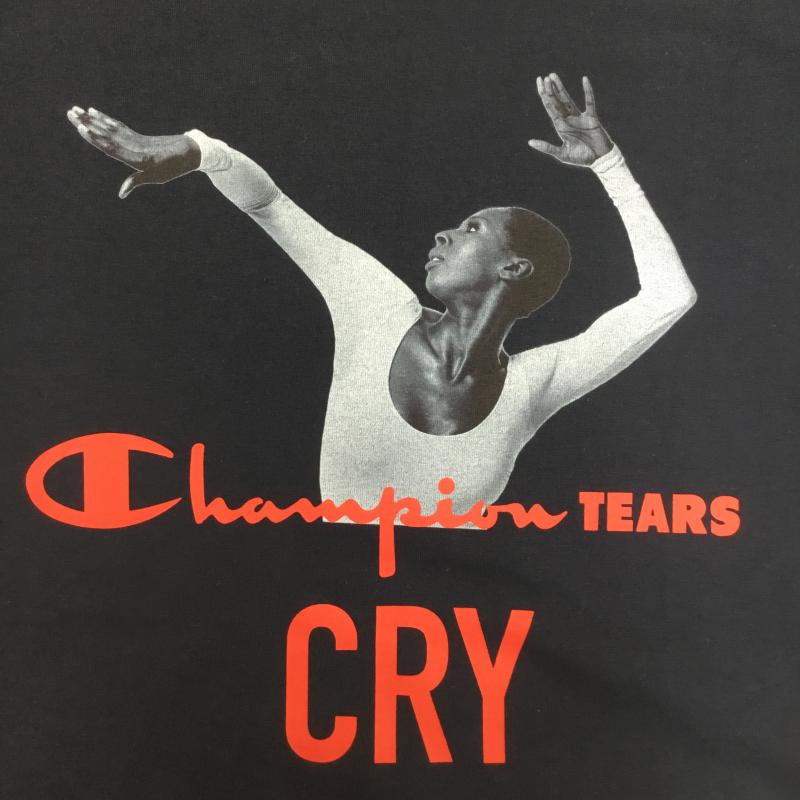 チャンピオン Champion Tシャツ 半袖 DENIM TEARS デニムティアーズ L プリント 紺 / ネイビー /  メンズ USED 古着 中古 10108091