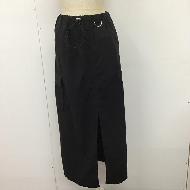 エモダ EMODA スカート ロングスカート 042320870301-01 カーゴマキシスカート FREE 無地 黒 / ブラック /  レディース USED 古着 中古 10114238