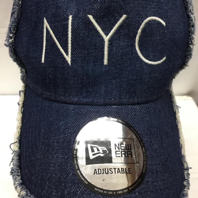 ニューエラ NEW ERA 帽子 キャップ デニム NYC ロゴ、文字 インディゴ / インディゴ /  メンズ USED 古着 中古 10112540