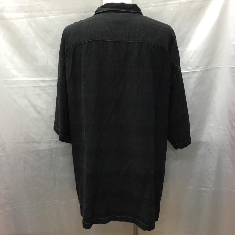 トミーバハマ Tommy Bahama シャツ、ブラウス 半袖 半袖シャツ カラーシャツ 半袖カットソー ポケットシャツ XXL 総柄 黒 / ブラック /  メンズ USED 古着 中古 10114842
