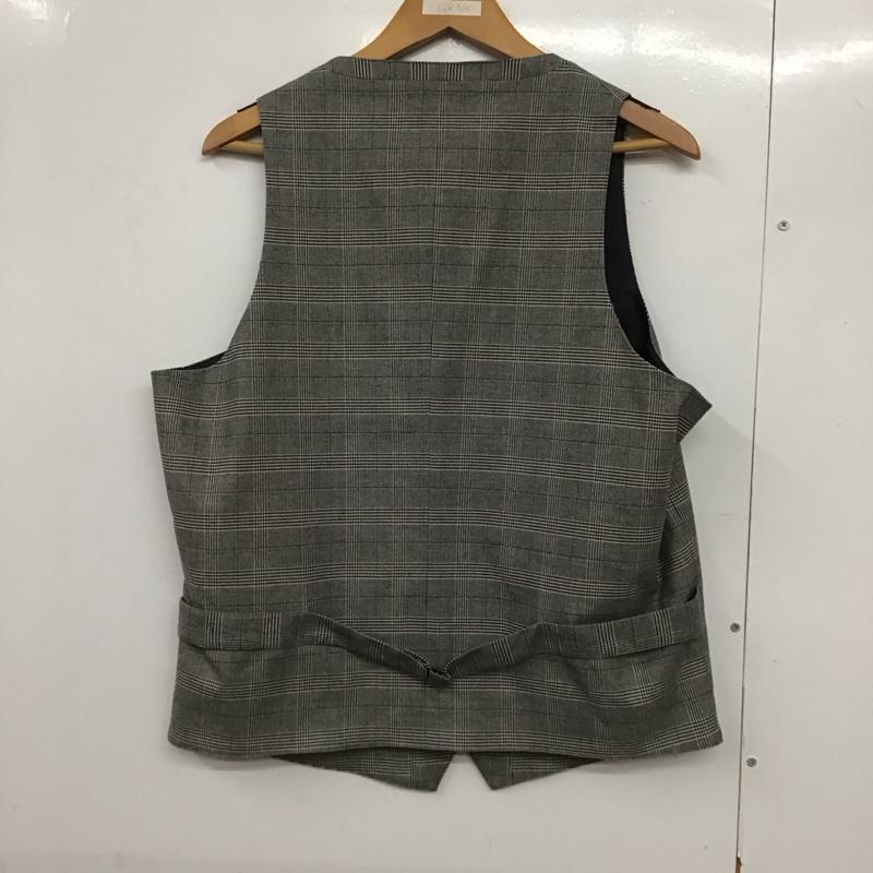 ギャングスタービル GANGSTERVILLE ベスト ベスト ベスト ノースリーブカットソー 前ボタン M チェック 灰 / グレー /  メンズ USED 古着 中古 10141961