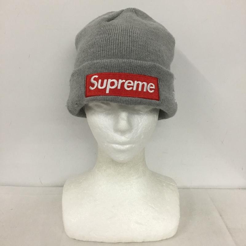 シュプリーム Supreme 帽子 ニット帽 New Era Box Logo Beanie ロゴ、文字 灰 / グレー /  メンズ USED 古着 中古 10146909