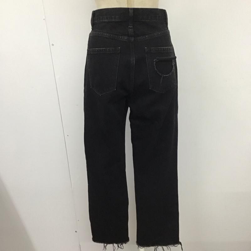 エモダ EMODA パンツ デニム、ジーンズ ダメージ ハイウエスト ダメージ加工 黒 / ブラック /  レディース USED 古着 中古 10111071