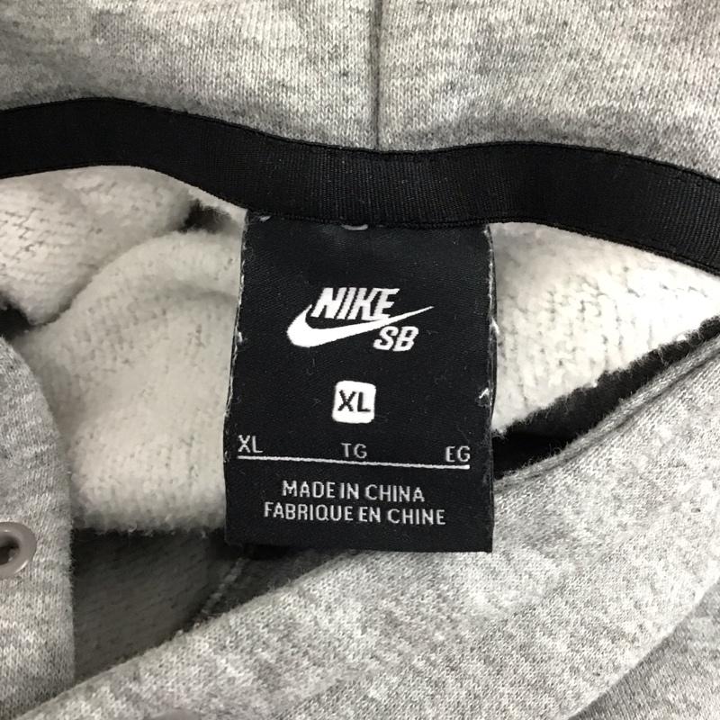 ナイキ NIKE パーカー 長袖 CW4384-063 スウェット プルオーバー フーディー 裏起毛 XL ロゴ、文字 灰 / グレー /  メンズ USED 古着 中古 10114954