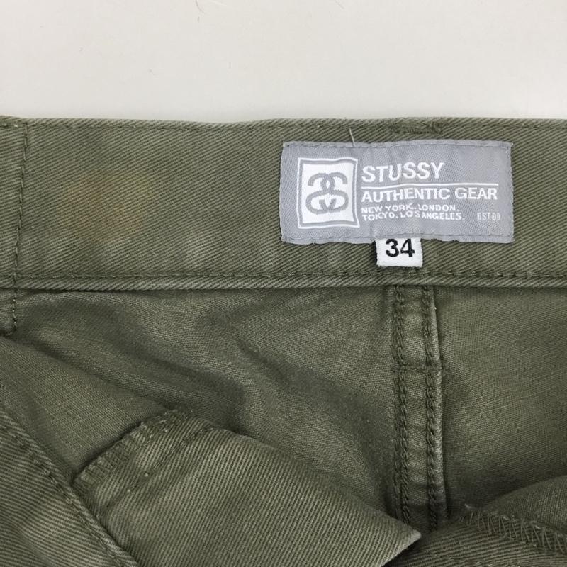 ステューシー STUSSY パンツ ショートパンツ ハーフパンツ ショートパンツ カジュアルパンツ 34 ロゴ、文字 カーキ / カーキ /  メンズ USED 古着 中古 10109356