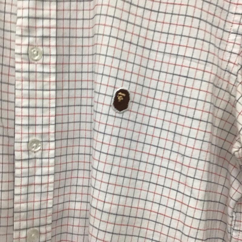 アベイシングエイプ A BATHING APE シャツ、ブラウス 半袖 半袖シャツ チェックシャツ ボタンダウンシャツ M チェック マルチカラー / マルチカラー /  メンズ USED 古着 中古 10136193