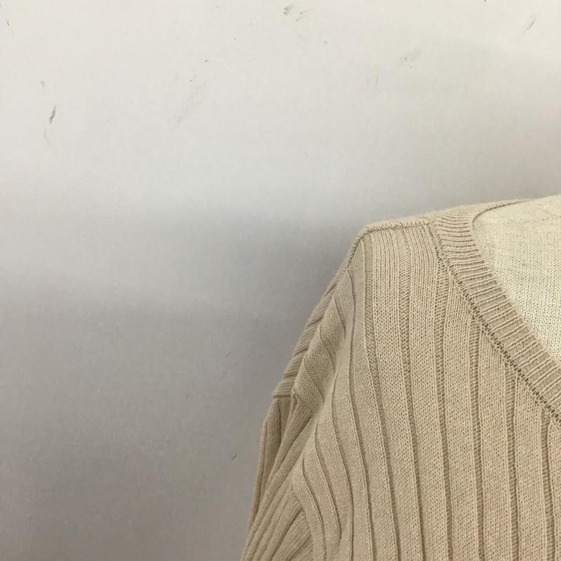 オペークドットクリップ OPAQUE.CLIP ワンピース ロングスカート 637-56008 リブニット チュールレースドッキングワンピース M 無地 ベージュ / ベージュ /  レディース USED 古着 中古 10123040