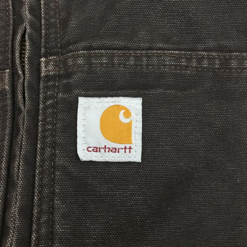 カーハート Carhartt ジャケット、上着 ジャンパー、ブルゾン XL ロゴ、文字 茶 / ブラウン /  メンズ USED 古着 中古 10119079