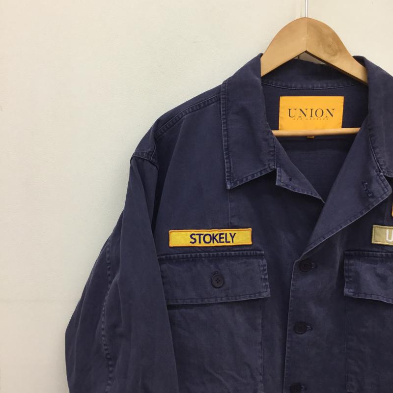 ユニオン UNION ジャケット、上着 ジャケット、ブレザー UNION ミリタリージャケット XL ロゴ、文字 紺 / ネイビー /  メンズ USED 古着 中古 10129895