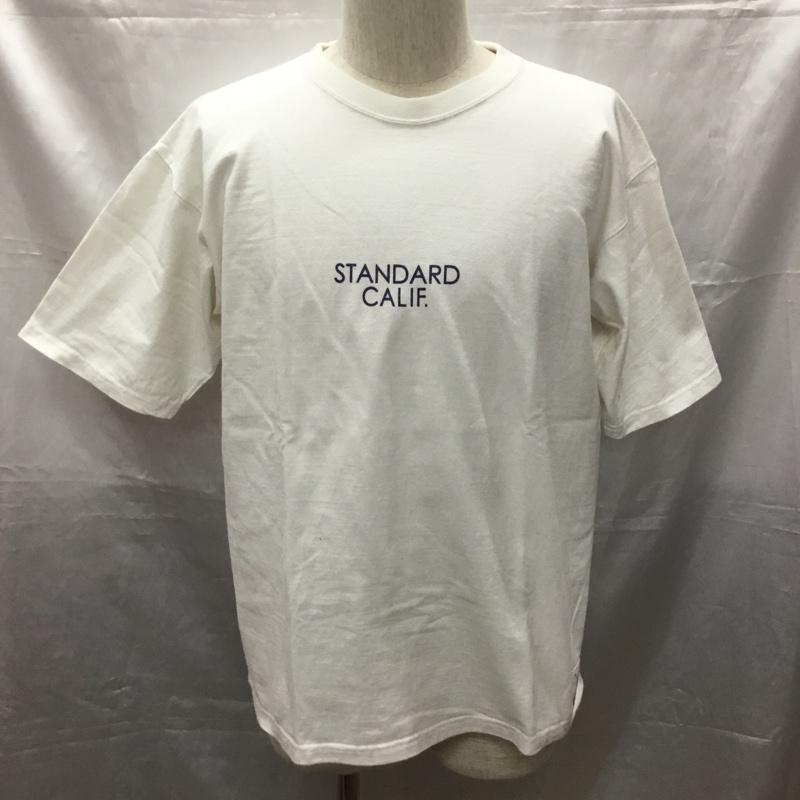 スタンダード カリフォルニア STANDARD CALIFORNIA Tシャツ 半袖 半袖カットソー プリントTシャツ クルーネックカットソー L ロゴ、文字 白 / ホワイト /  メンズ USED 古着 中古 10114124