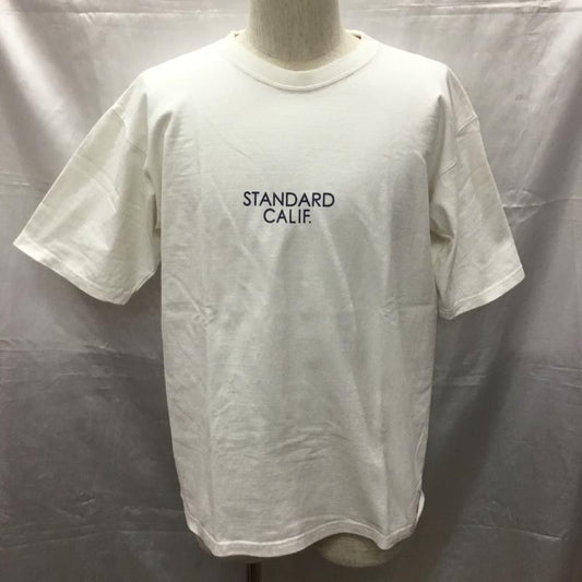 スタンダード カリフォルニア STANDARD CALIFORNIA Tシャツ 半袖 半袖カットソー プリントTシャツ クルーネックカットソー L ロゴ、文字 白 / ホワイト /  メンズ USED 古着 中古 10114124