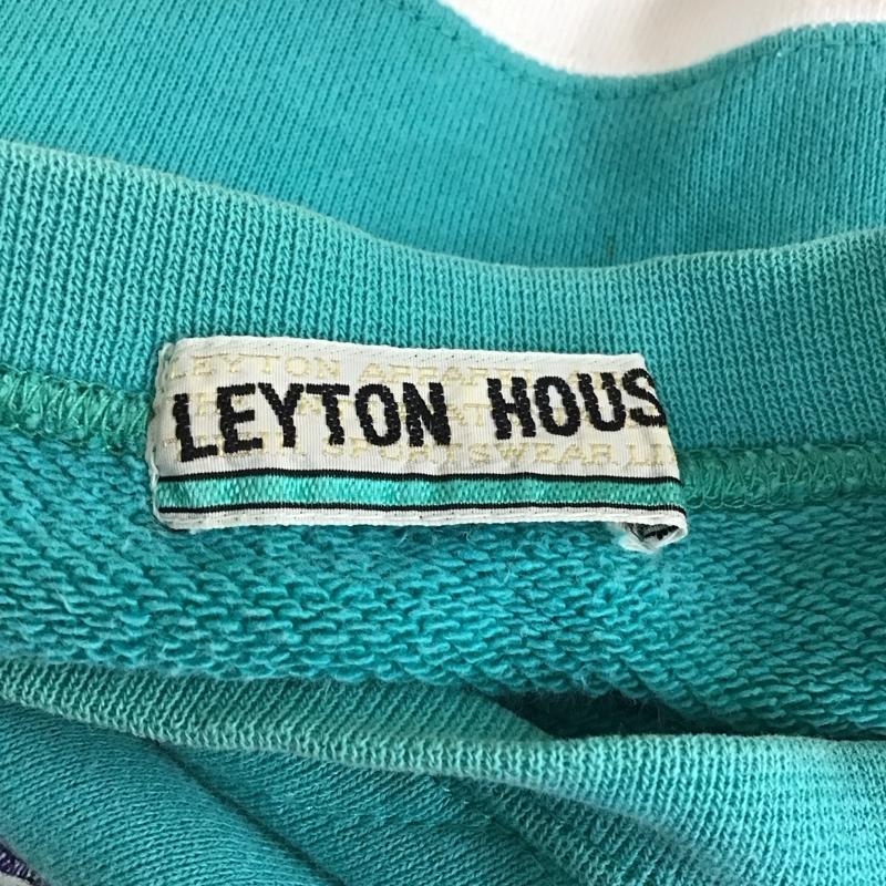 古着 USED トレーナー 長袖 スウェット LEYTON HOUSE ロゴ、文字 薄緑 / ライトグリーン /  メンズ USED 古着 中古 10118102