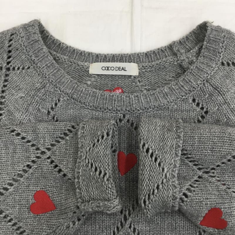 ココ ディール COCO DEAL ニット、セーター 長袖 2  灰 / グレー /  レディース USED 古着 中古 10138251