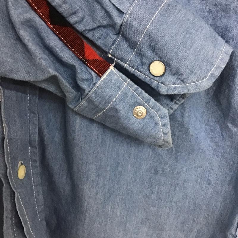 グリーンレーベルリラクシング green label relaxing シャツ、ブラウス 長袖 長袖シャツ カラーシャツ ポケットシャツ 長袖カットソー チェックシャツ S 無地 インディゴ / インディゴ /  メンズ USED 古着 中古 10117642